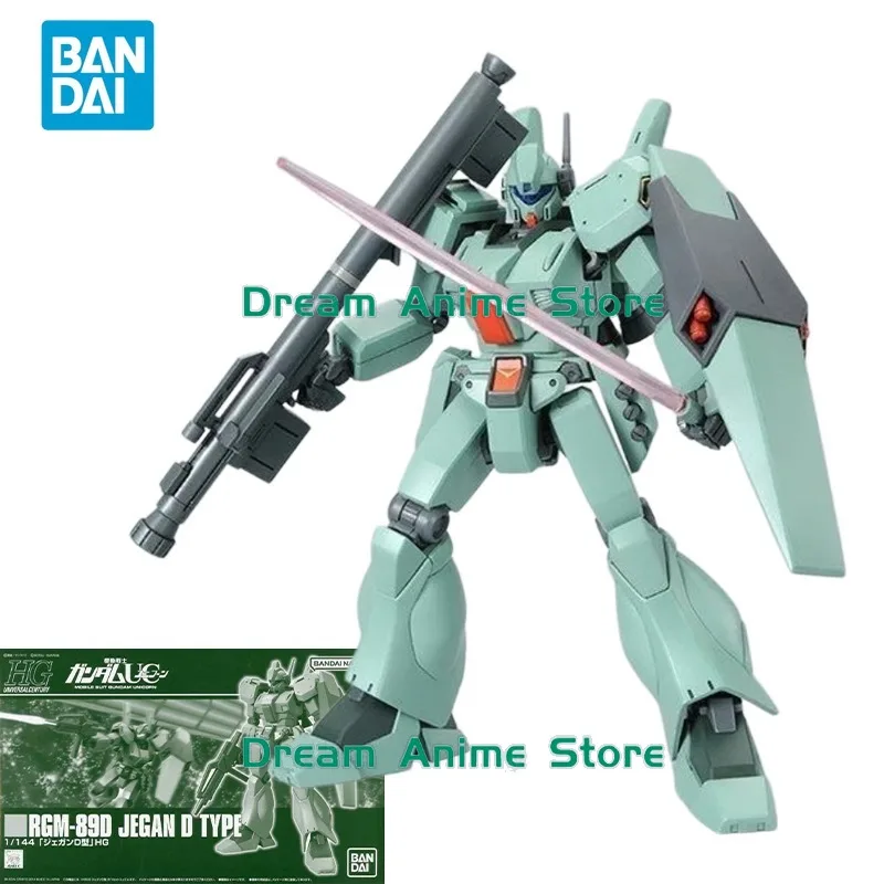 

Bandai Original GUNDAM Anime HGUC 1/144 RGM-89D JEGAN D TYPE Action Figure Assembly Model Toys Collectible Gifts for Children
