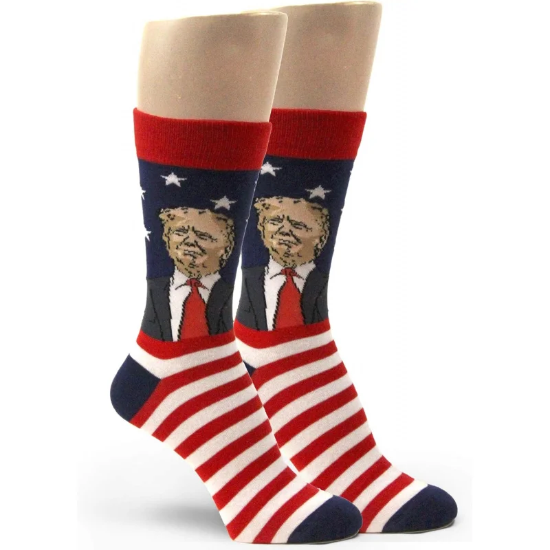 

Supporters of President Donald Trump's campaign socks