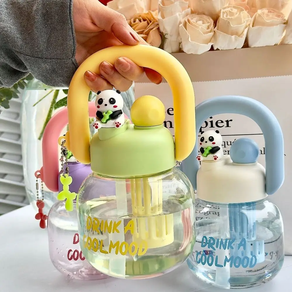 

Water Cup With Straw Kids Water Sippy Cup Plastic Leakproof Portable Drink Bottle 600/800ml Cartoon Transparent Bottle School