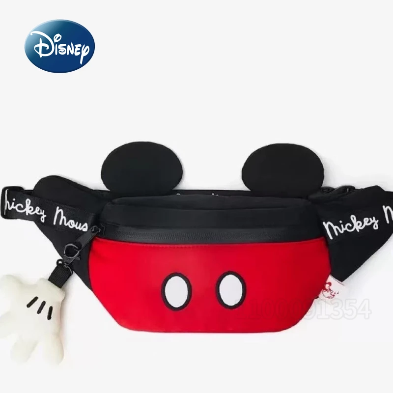 

Disney Mickey New Children's Waist Bag Cartoon Cute Children's Messenger Bag Fashion Trend Casual Children's Bag Large Capacity