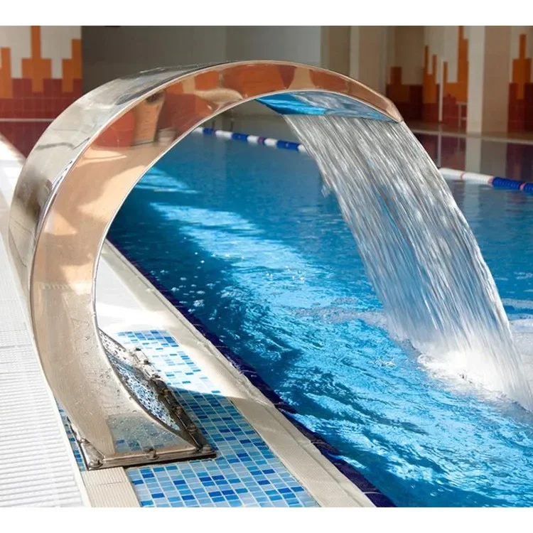 Swimming Pool Waterfall Garden Water Feature Fountain Waterfall Stainless Steel Waterfall