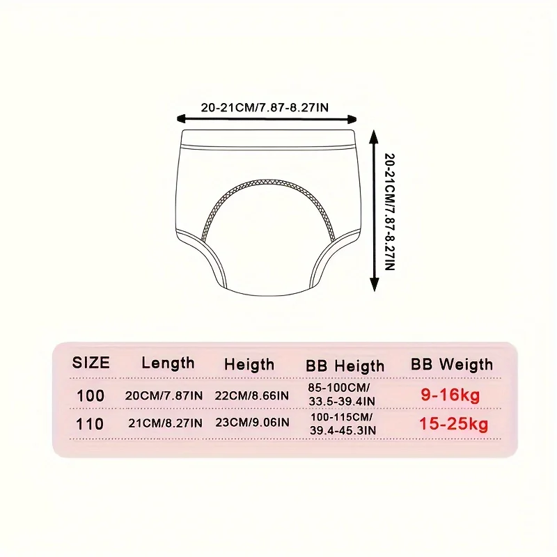 6pcs Plain Color Training Pants Washable Learning Pants Breathable Training Diapers Baby Diaper Cotton Cloth Learning Pants