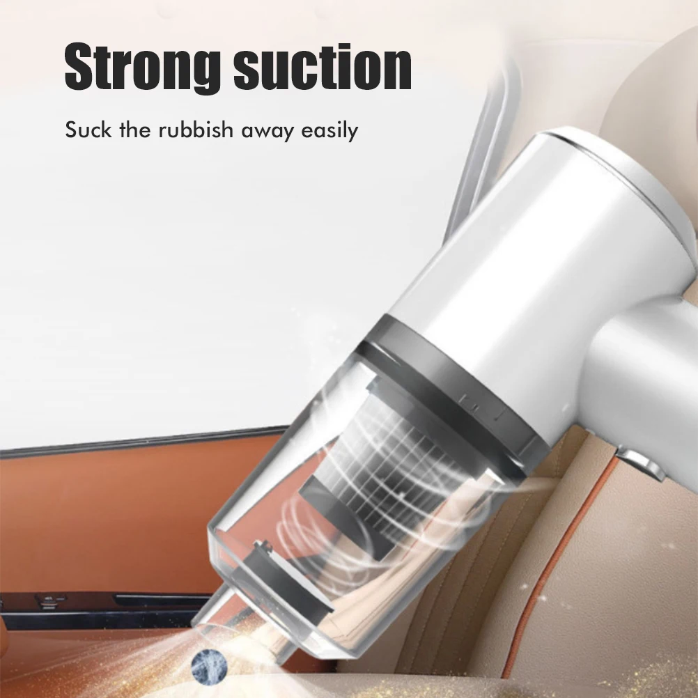 مكنسة كهربائية صغيرة محمولة باليد ABS للسيارة مكنسة كهربائية بلاستيكية رطبة وجافة خفيفة الوزن ومتينة منفاخ داخلي للسيارة