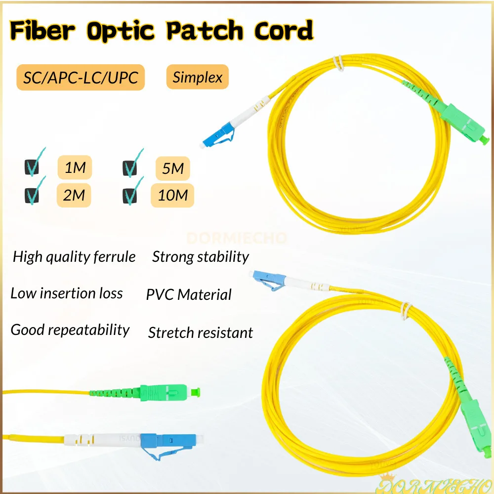 

10PCS Simplex SC/APC-LC/UPC Patch Cord Cable 1M/2M/3M/5M/10M Fiber Optic Jumper Cable 2.0mm Free Shipping