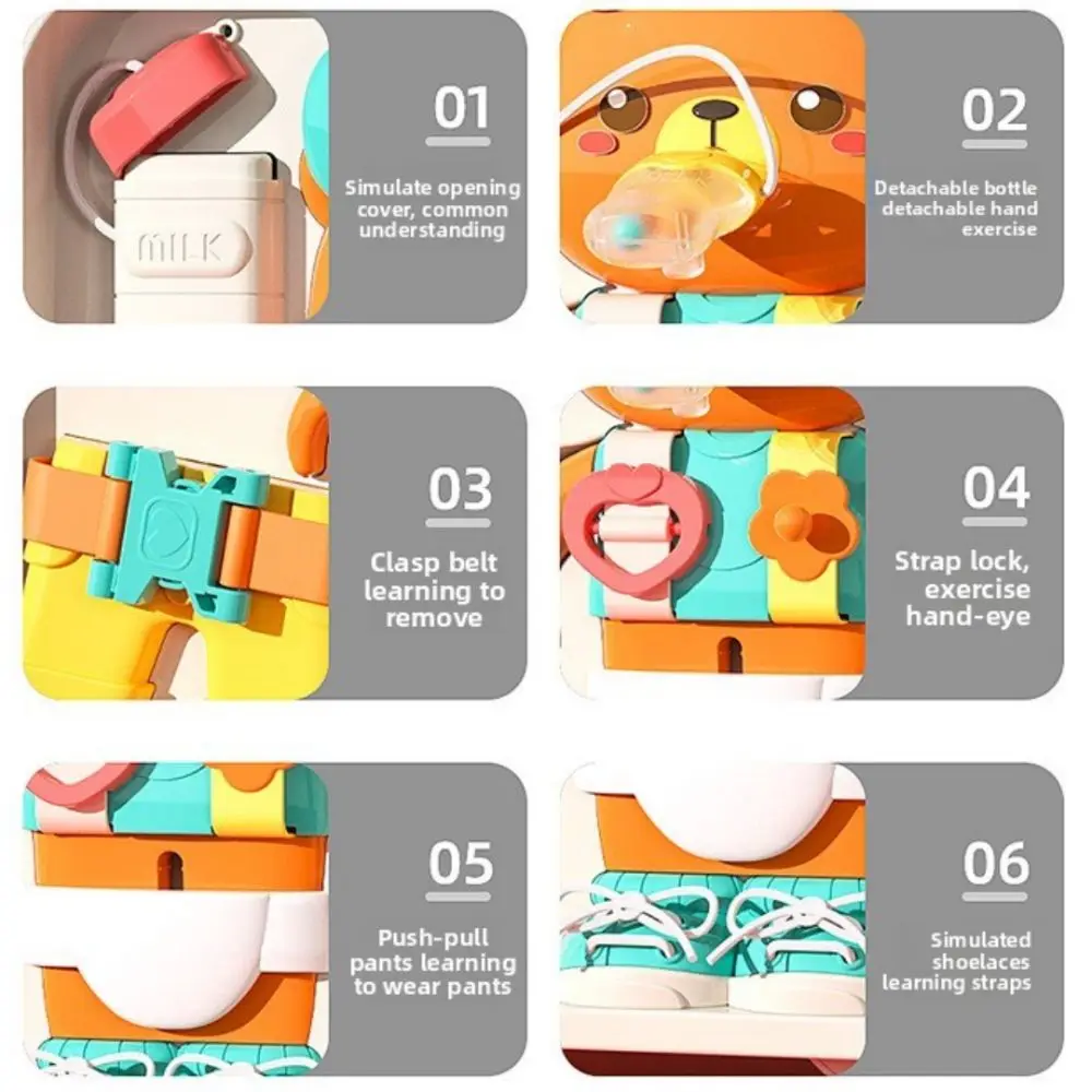 

New 63-IN-1 Montessori Busy Board General Knowledge Puzzle Early Education Sensory Development Hands-On Learning Book for