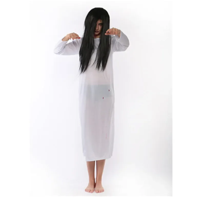 Halloween Party Cosplay Horror Clothes Women Vampire Zombie Dress Hot Japanese Movin Sadako Scary Costume