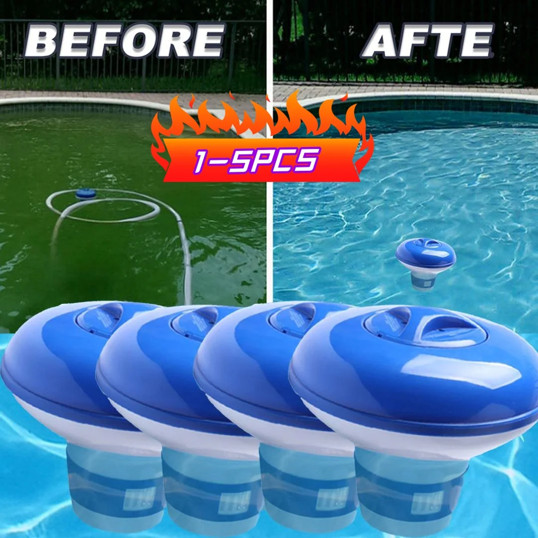 5-1 قطعة حامل تخزين حمام السباحة الكلور اللوحي موزع أوتوماتيكي سبا بركة الأنظف حمام سباحة تنظيف صندوق تعقيم