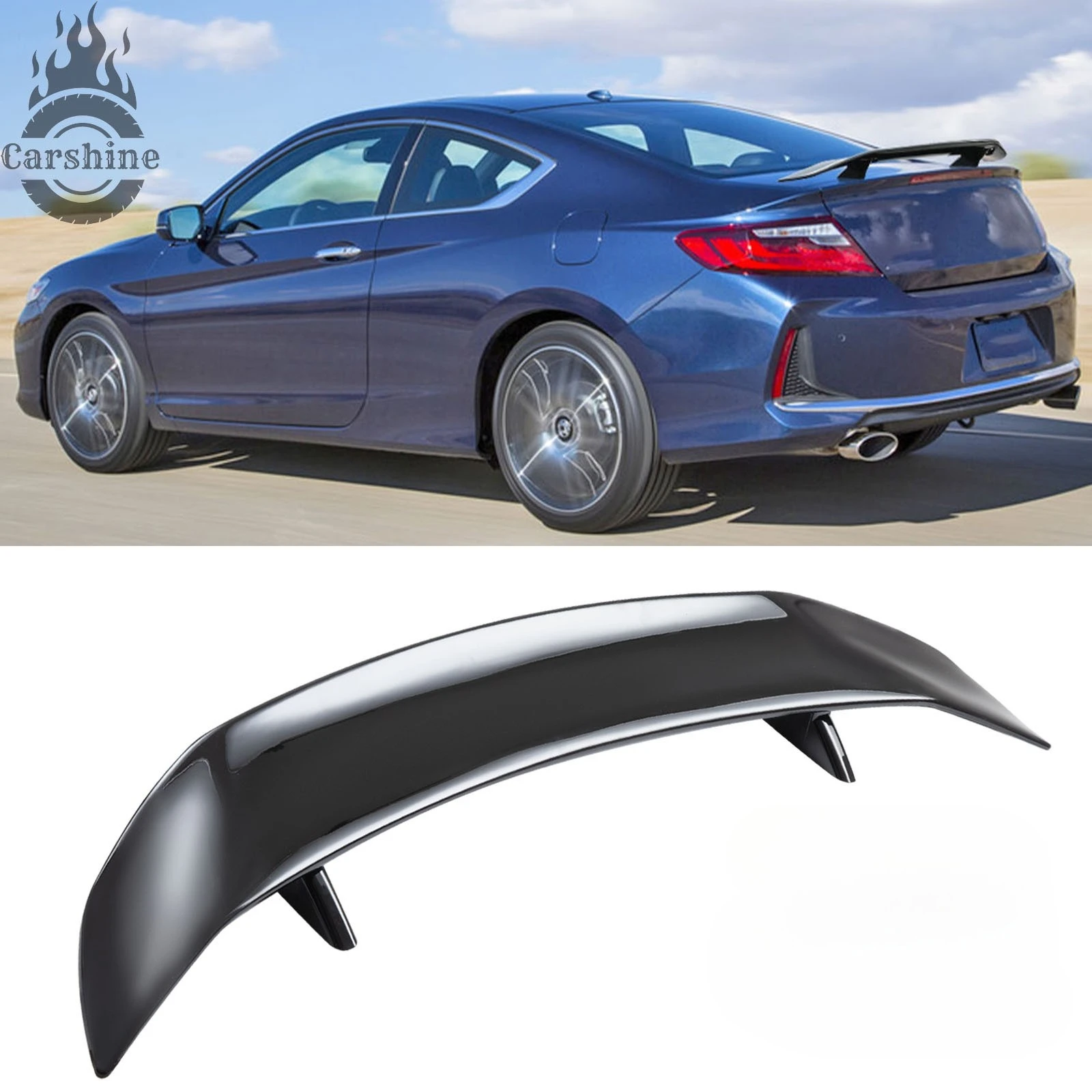 

53" Gloss Black Rear Spoiler for Honda Accord Coupe 2003-2017 – Trunk Lip Wing