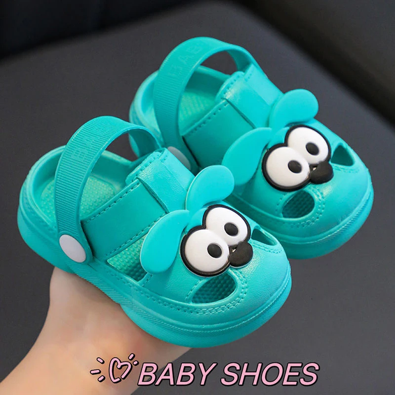

Summer Children's Slippers Boys' and Girls' Cartoon Cute Anti Slip Toe Hole Shoes Baby Cool Slippers