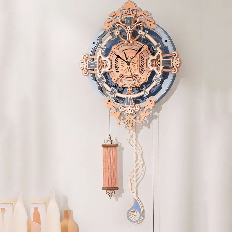 Relojes de Pared de Lujo para Interiores, Relojes de Pared Estéticos de Madera para Dormitorios, Relojes de Pared Modernos para Restaurantes, Reloj de Pared para Decoración de Sala de Estar