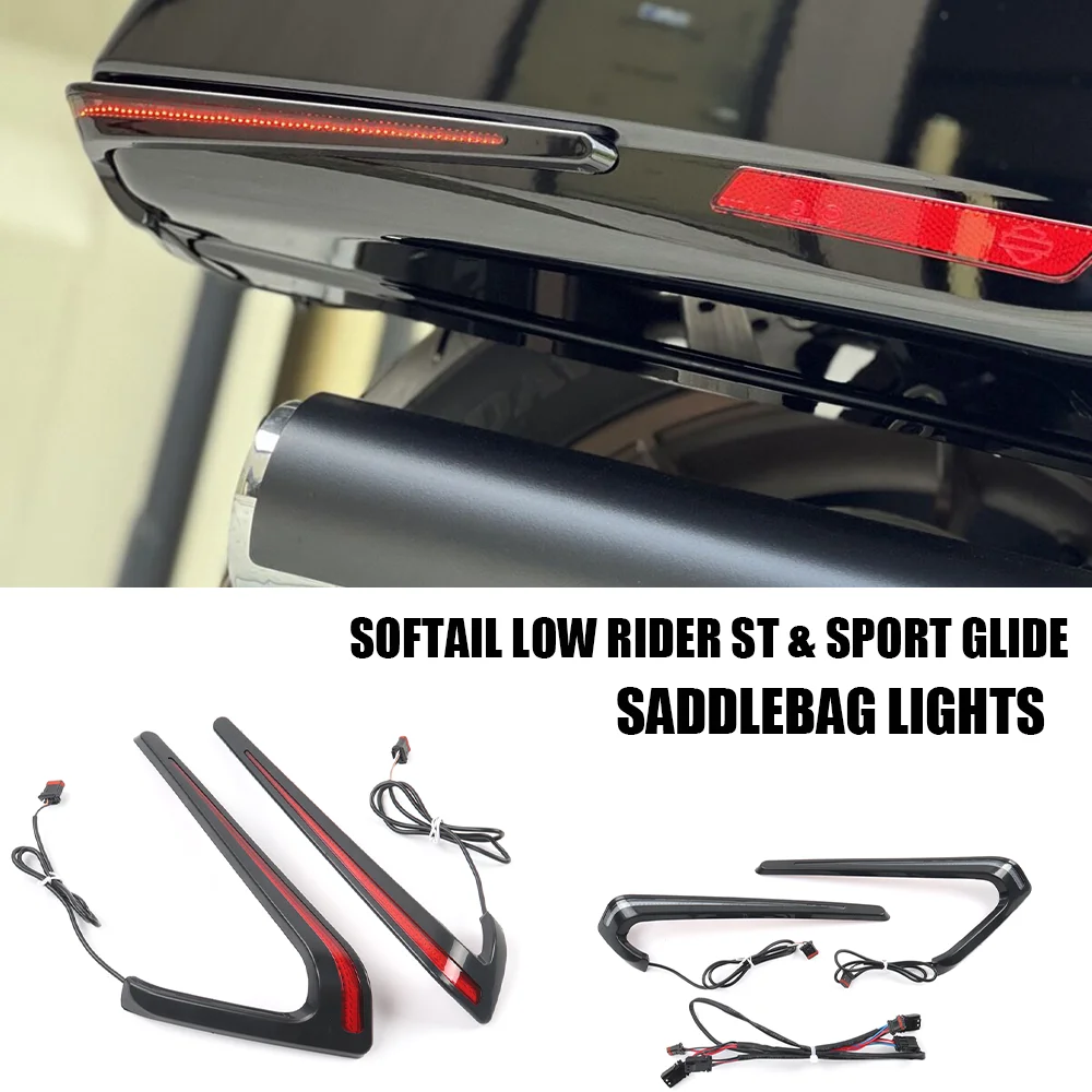 

Motorcycle for Harley SOFTAIL LOW RIDER ST FXLRST El Diablo FXRST SPORT GLIDE Turn/Brake Light LED Saddlebag Lights