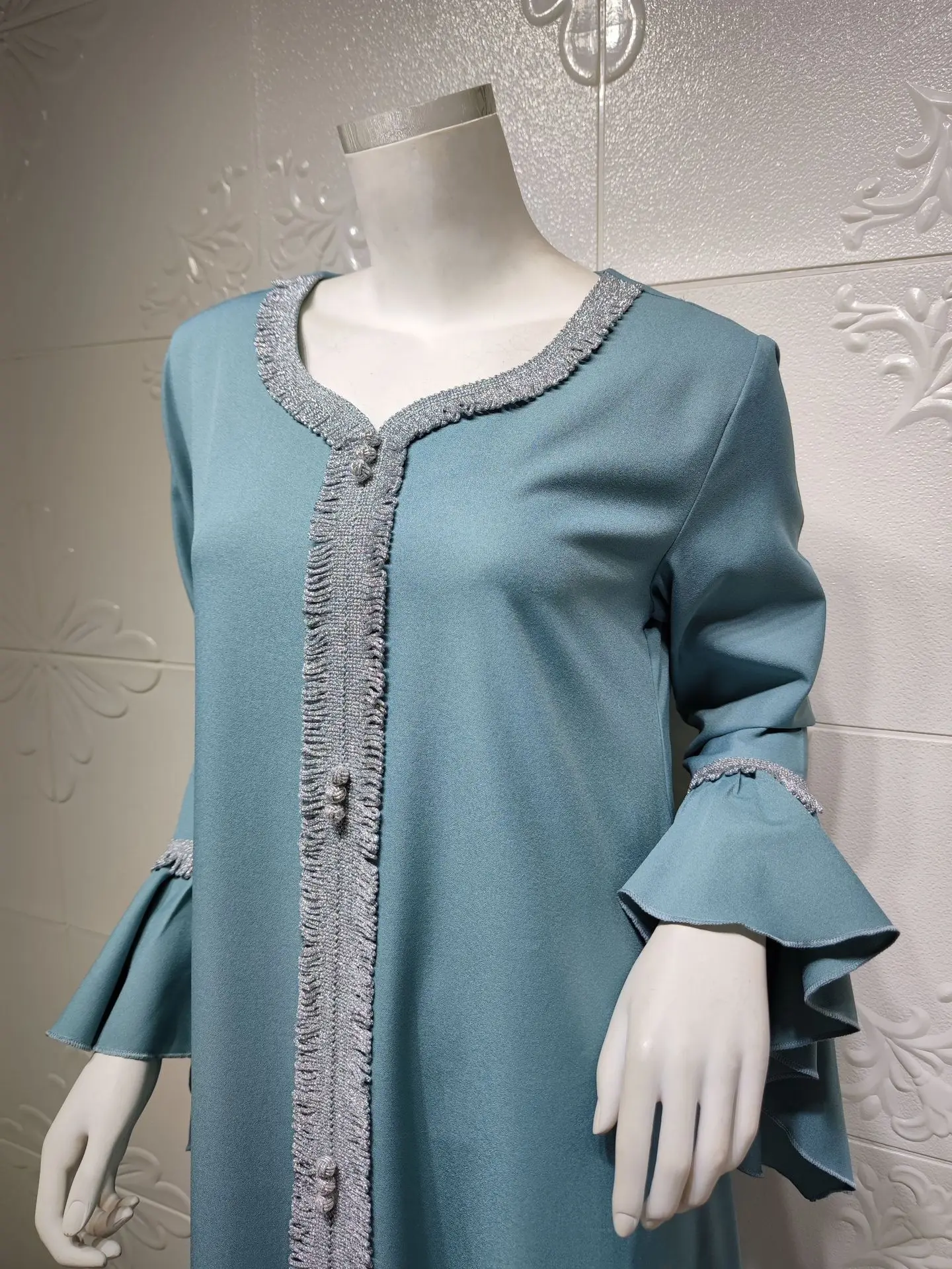 

Jalabiya Kaftan Arabic Dress For Women Dubai Turkey Abaya Embroidery Loose Djellaba Muslim Fashion Islamic Clothing White