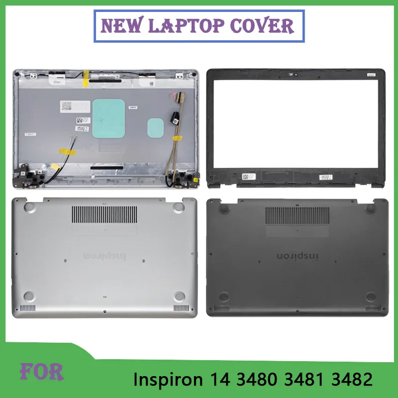 

New For Inspiron 14 3480 3481 3482 Laptop LCD Screen Rear Lid Top Case/Back Cover/Shell lower Bottom Case Replace Cover