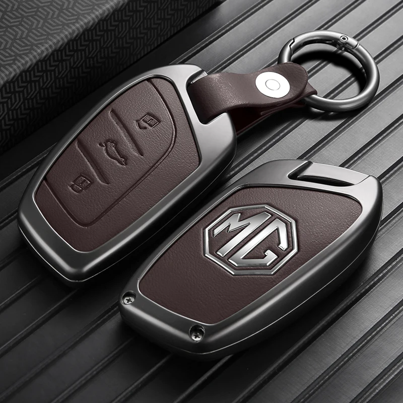 Car Key Cover Key Fob Protector For MG ZS MG 4 MG HS MG 5 MG RX8 Zinc Alloy Full Protection Shockproof Car Accessories