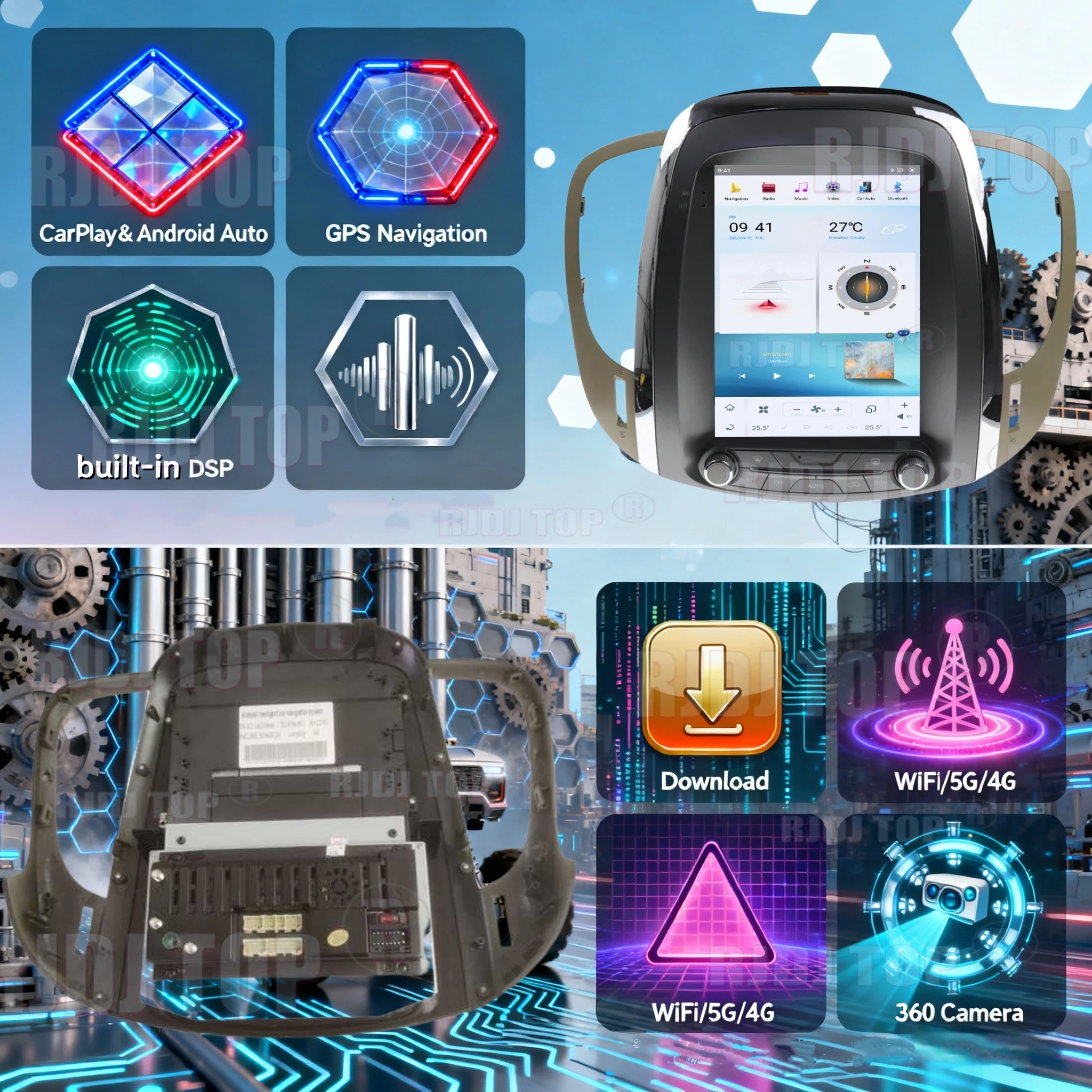 

8+256G Android 14.0 For Buick Lacrosse 2009-2012 Wireless Carplay Multimedia Player GPS Navigation Audio Stereo Tape Recorder BT