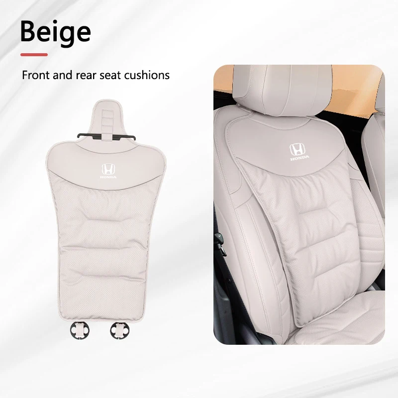 Car Breathable Seat Cushion Velvet Pads Rear Seat Cover Stickers For Honda Mugen Power Civic Accords CRV Hrv Jazz CBR VTEC VFR image 3