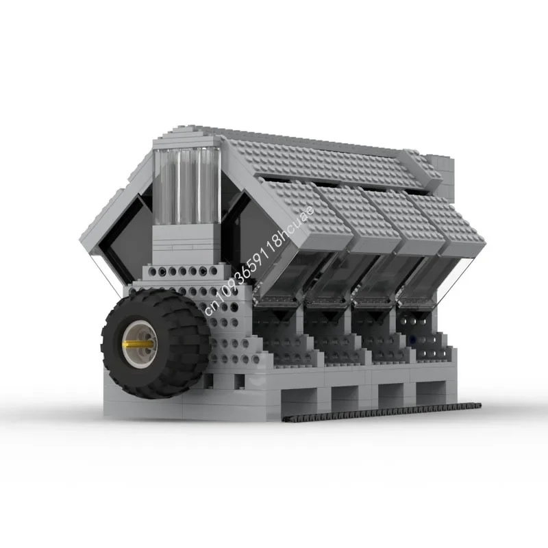 650PCS V8 Vacuum Engine The Maximum Rotational Speed Is 2548! Technology Model Moc Building Blocks Stacking Bricks Creative