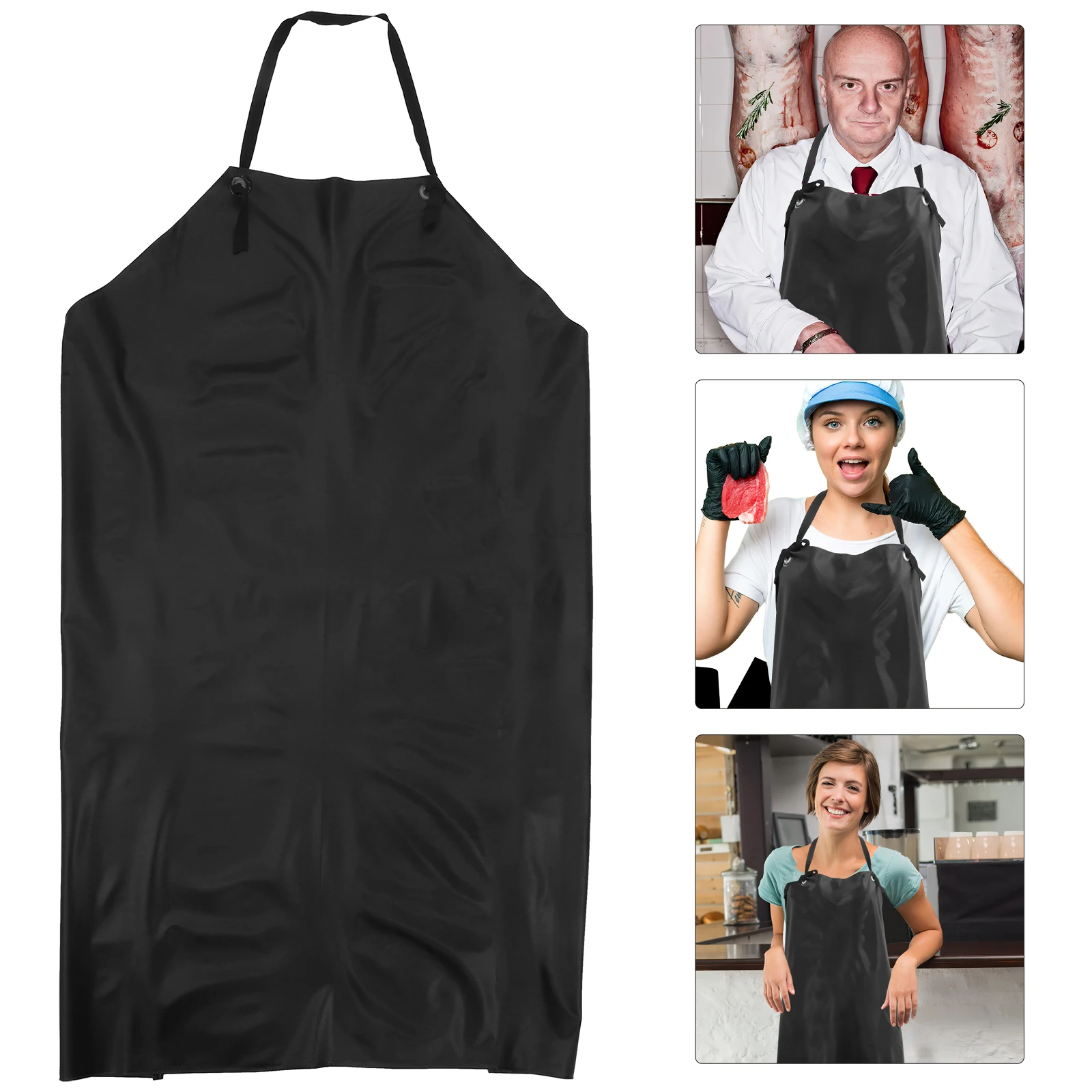 

Waterproof Apron Men Women Pvc Dishwashing Cross Back Hair Stylist Oil Resistant Multi Purpose Bartender