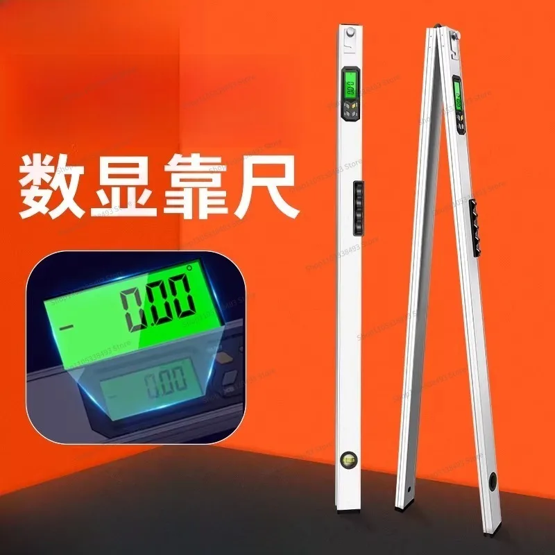 For High-precision Electronic Digital Display Ruler 2 Meters Folding Magnetic Level Detection Ruler Aluminum Alloy Balancer