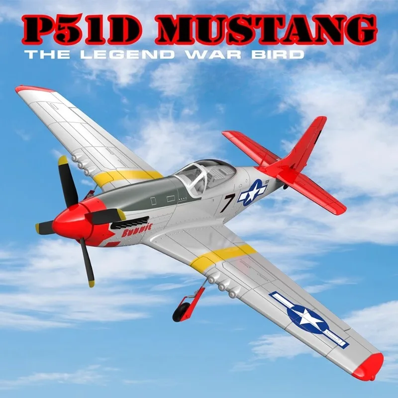 

Volantex RC Plane P51D Mustang Remote Airplane 750mm Wingspan Fixed-Wing WWIIFighter 2.4G4CH Brushless Toys for Children Gifts