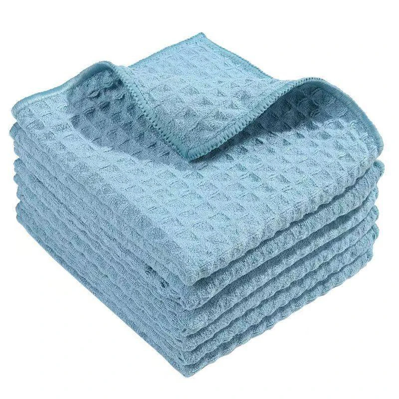 Kitchen Towel Tea Towel Dish Cloth Absorbent Cotton Jacquard Plaid Towel