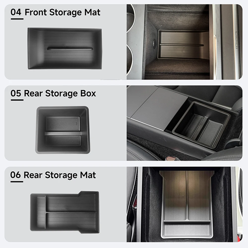 Für Tesla Modell Y Wacholder Zubehör Lagerung Box Set Verstauen Aufräumen Lagerung Box Mülleimer für Modell Y Wacholder 2025 2026 – Detail 15
