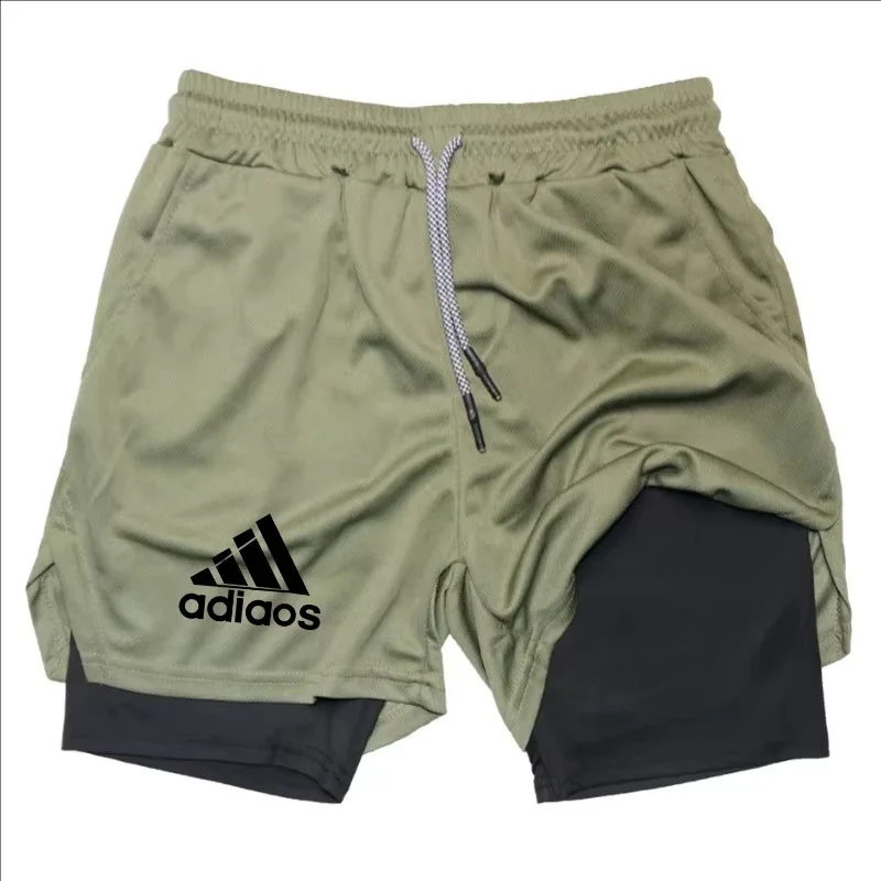 

2025 Men's 2-in-1 breathable fast drying casual basketball fashion shorts Summer gym fitness running training sports shorts