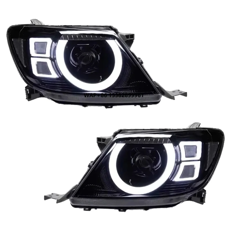 YU GUANG ل هايلكس فيجو 2008 2011 المصابيح الأمامية أضواء الجبهة ترقية LED المصباح اكسسوارات السيارات كشافات الجمعية #1