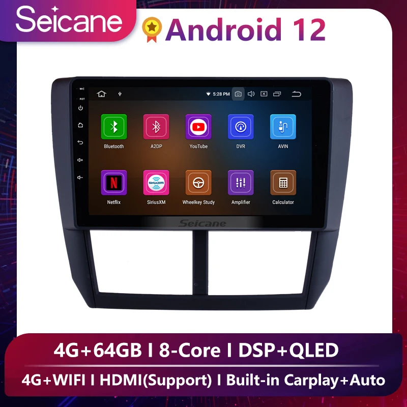 Seicane Android 12 For 2008 2009 2010 2011 2012 Subaru Forester car Radio GPS Car Multimedia player support CarPlay Auto 4G WIFI