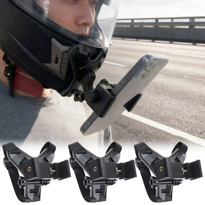 

Крепление на ремень для шлема для Gopro Hero 12 11 10 9 8 7 6 5 4 3 Мотоцикл Yi Крепление для экшн-спортивной камеры Полнолицевой держатель Аксессуары