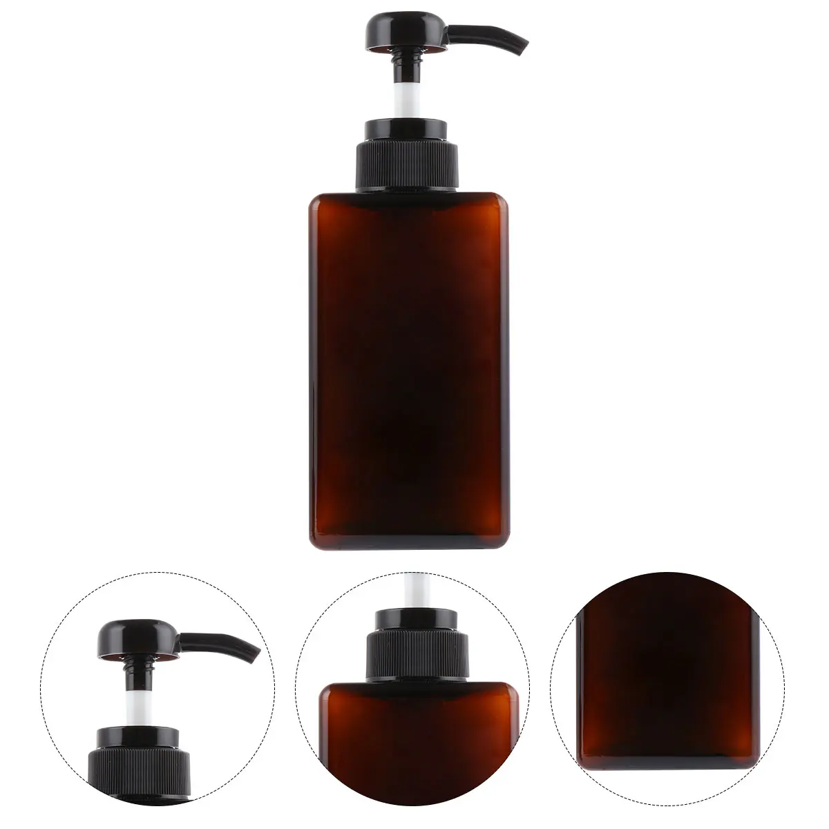 Ensemble de bouteilles à pompe rechargeables, distributeur de Lotion marron de 450Ml, récipient de voyage pour shampoing, savon liquide, 2 pièces