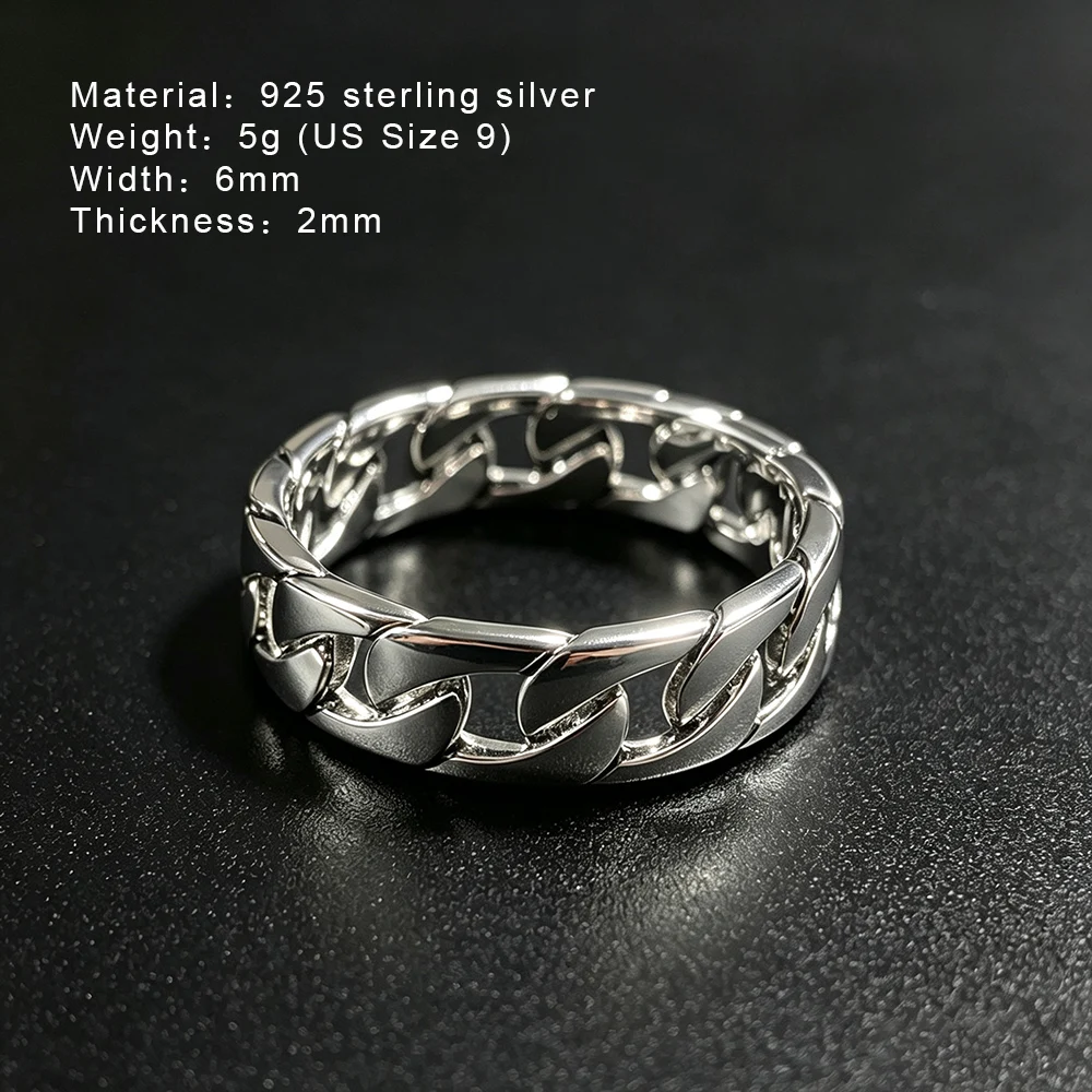 Belong Together 925 Sterling Silver Rings For Couple Punk Rock Style Wedding Bands For Couples Ring Jewellery Lovers Gifts