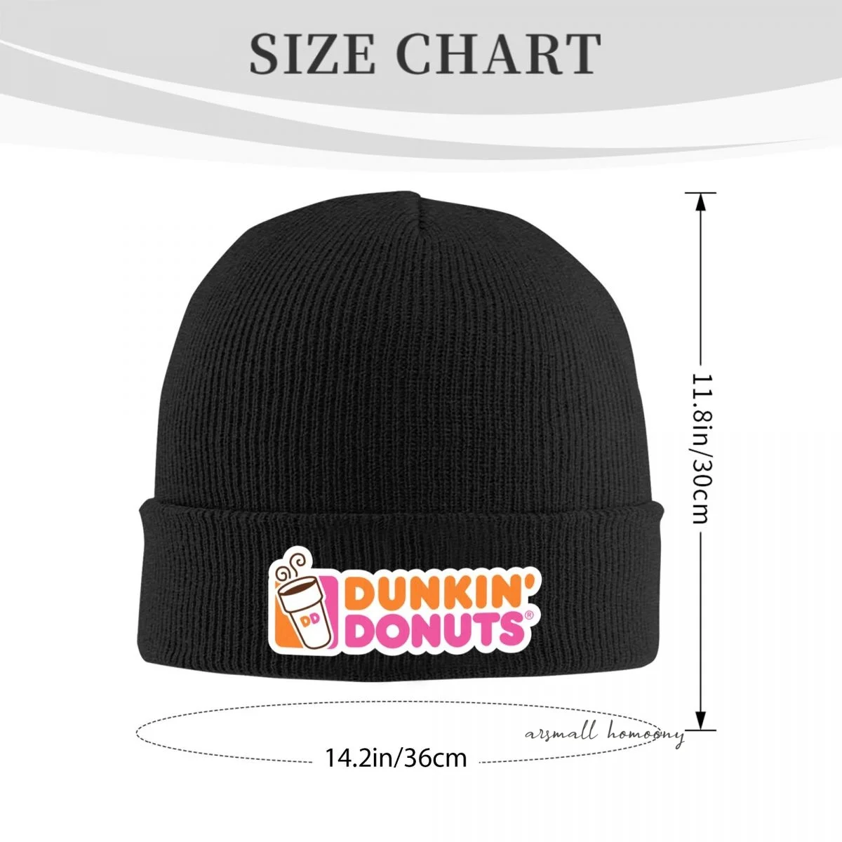 Dunkin Donuts Logo High Quality Knitted Hat for Women and Men Casual Beanie Hat Cap Winter Soft Warm Caps Unisex