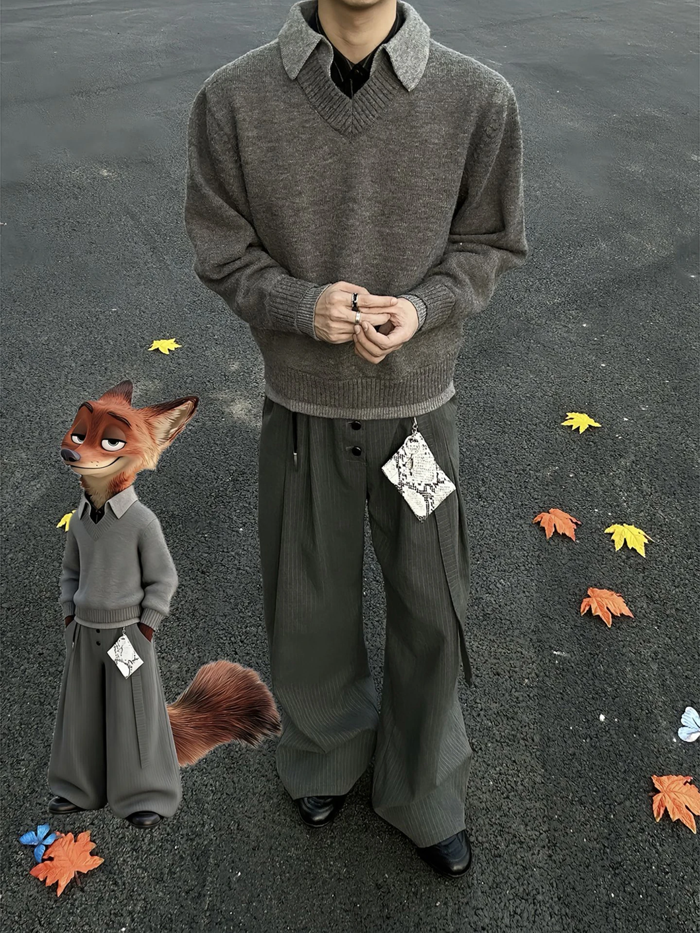 

Deep ey V-Ne Knitwear Men's Autumn Winter Vintage Sle Camere Loose Fit Long Sve Crew Ne Sweater Faionable Coll...