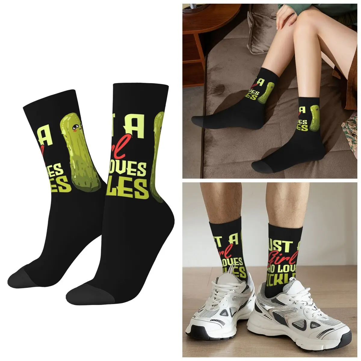 

Всесезонные носки с солеными маринами, Harajuku, спортивные носки средней длины, мягкие повседневные чулки для мужчин и женщин, рождественские подарки