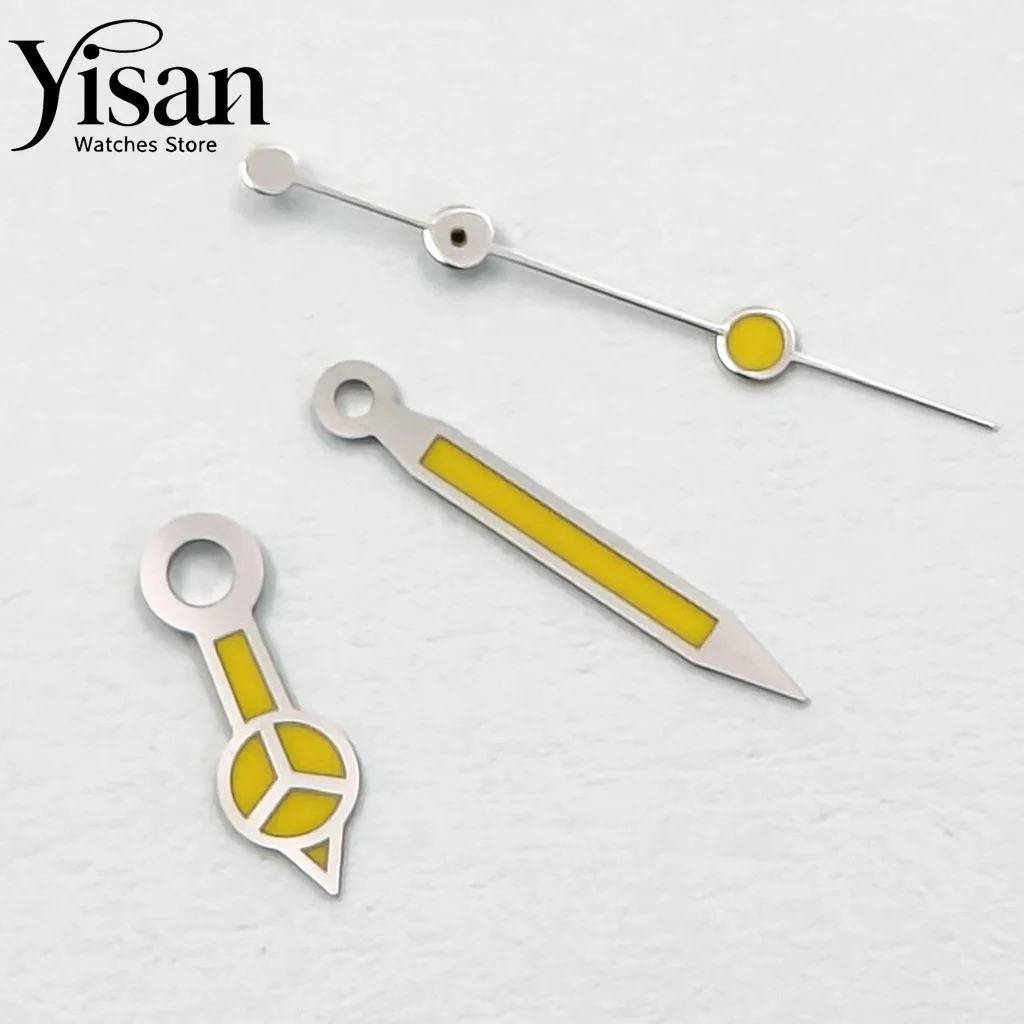 Watch Mod Accessories Silver Watch Hands Green Luminous Fit NH35 NH36 ETA 2836 2824 PT5000 Miyota 8215 8205 DG3804 Movement