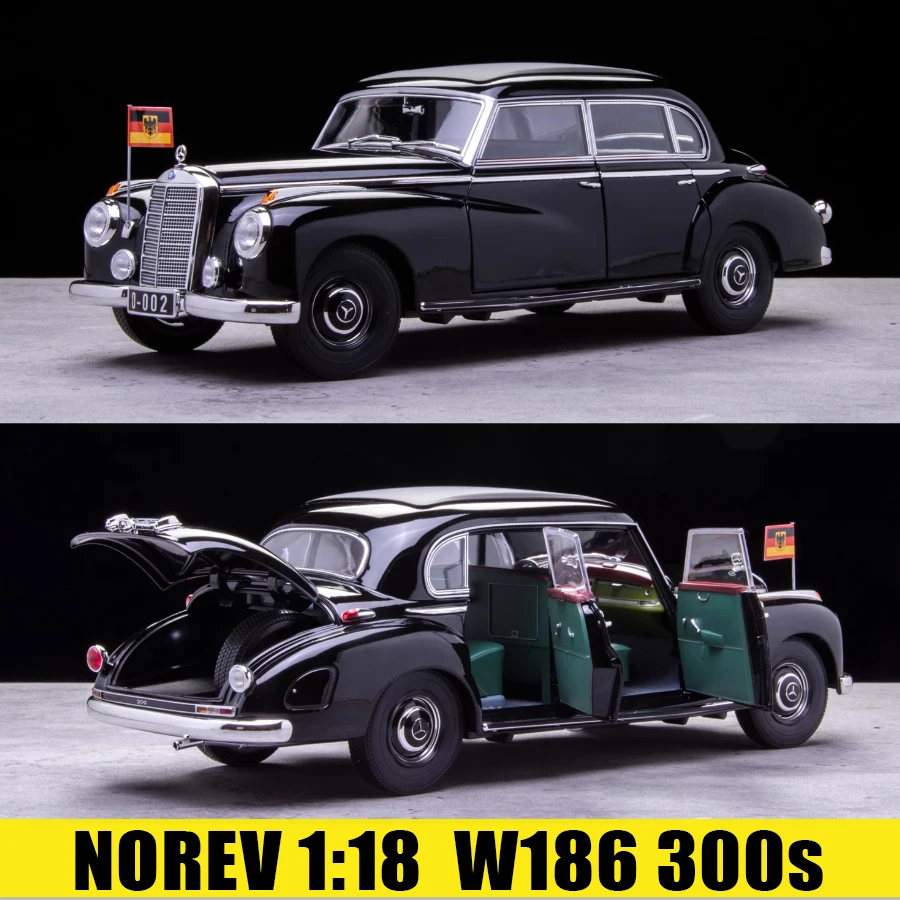 

Модель NOREV, литая под давлением 1:18, 300s, W186, начальная модель автомобиля S-класса Premier, модель автомобиля из сплава, отправьте друзьям, подарки ведущей компании
