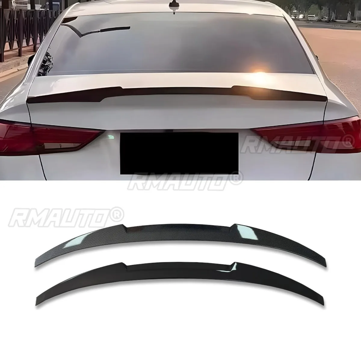 

Car Rear Wing Rear Trunk Spoiler Diffuser Protector Body Kit For Audi A3 2021+ Car Accessories