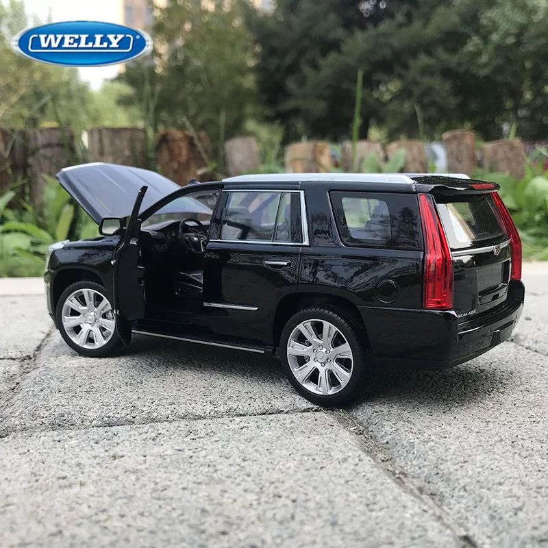 Welly 1/27 Cadillac Escalade SUV Alloy Car Model Diecast Metal Off-road Vehicles Car Model High Simulation Collection Kids Gifts