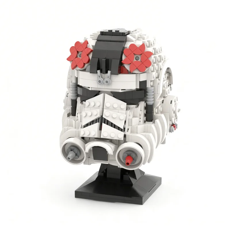 

779PCS MOC Space Battle At Pilot Helmet Collection Model Building Blocks Collectible Display DIY Creative Bricks Gift Assembly