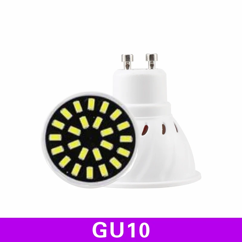 GU10 SMD LED Spotlight Lâmpada, Lâmpada, Bombillas, 24 LEDs, 220V-240V, 5733