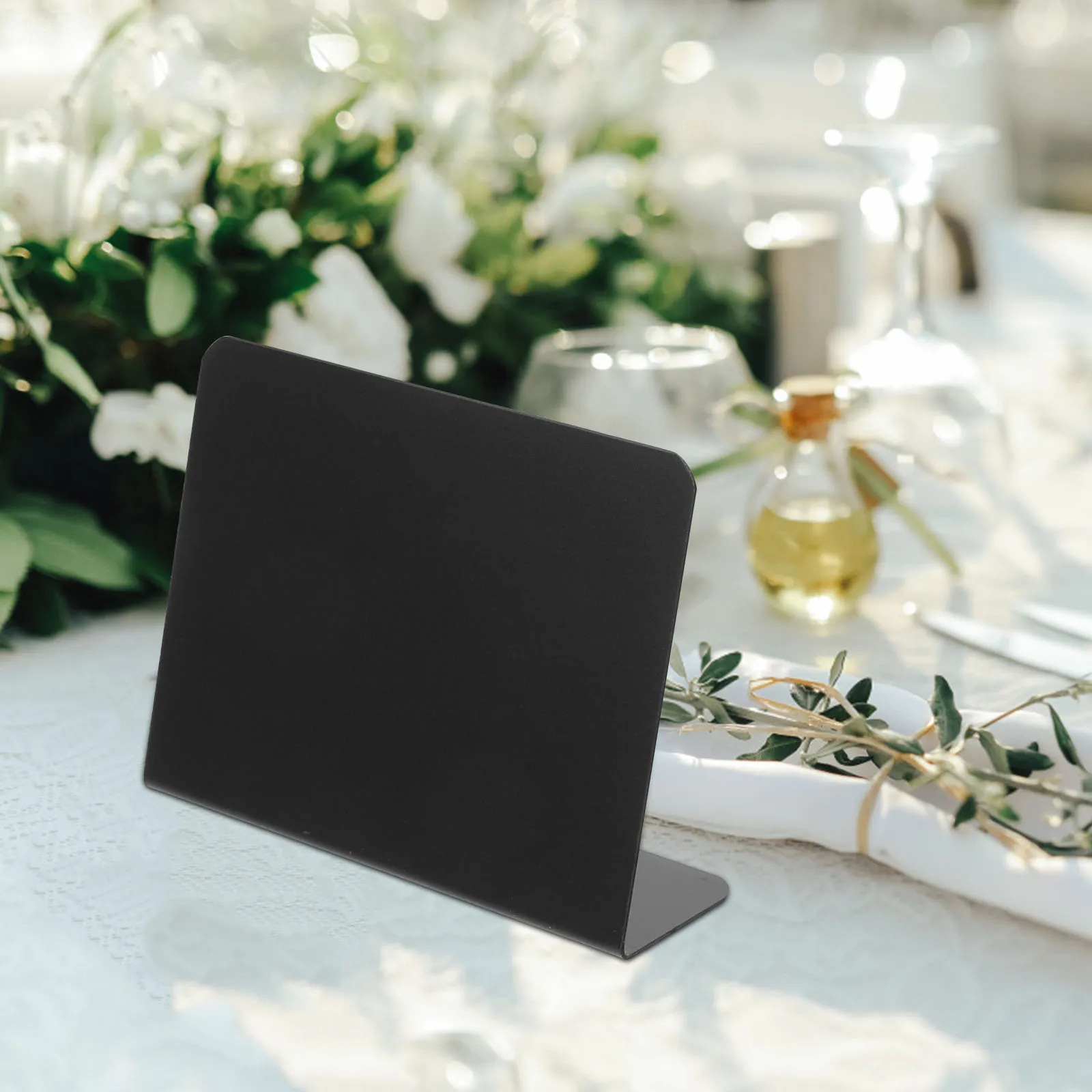 10pcs Acrylic Dry Erase Boards Mini Chalk Board Desktop Sign Labels Price Name Card Tag Stand Rack Message Board Sign Holder