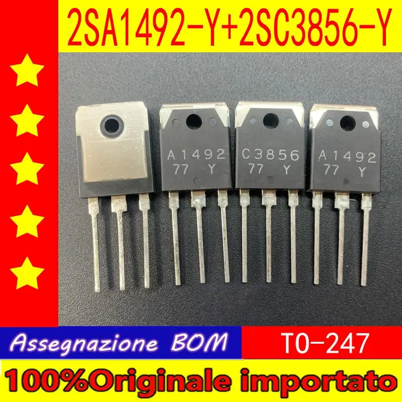 10 pairs of  2SA1492-Y 2SC3856-Y  2SA1492 2SC3856  A1492 C3856  TO-247 Power Amplifier Transistor