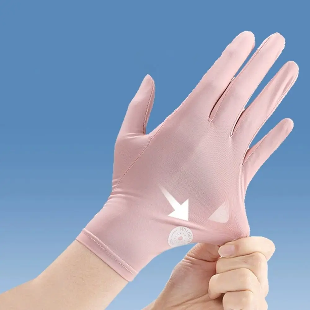 UV Protection Summer Ice Silk Gloves Breathable Sun Protection Touch Screen Gloves Sunscreen Driving Cycling Riding Gloves