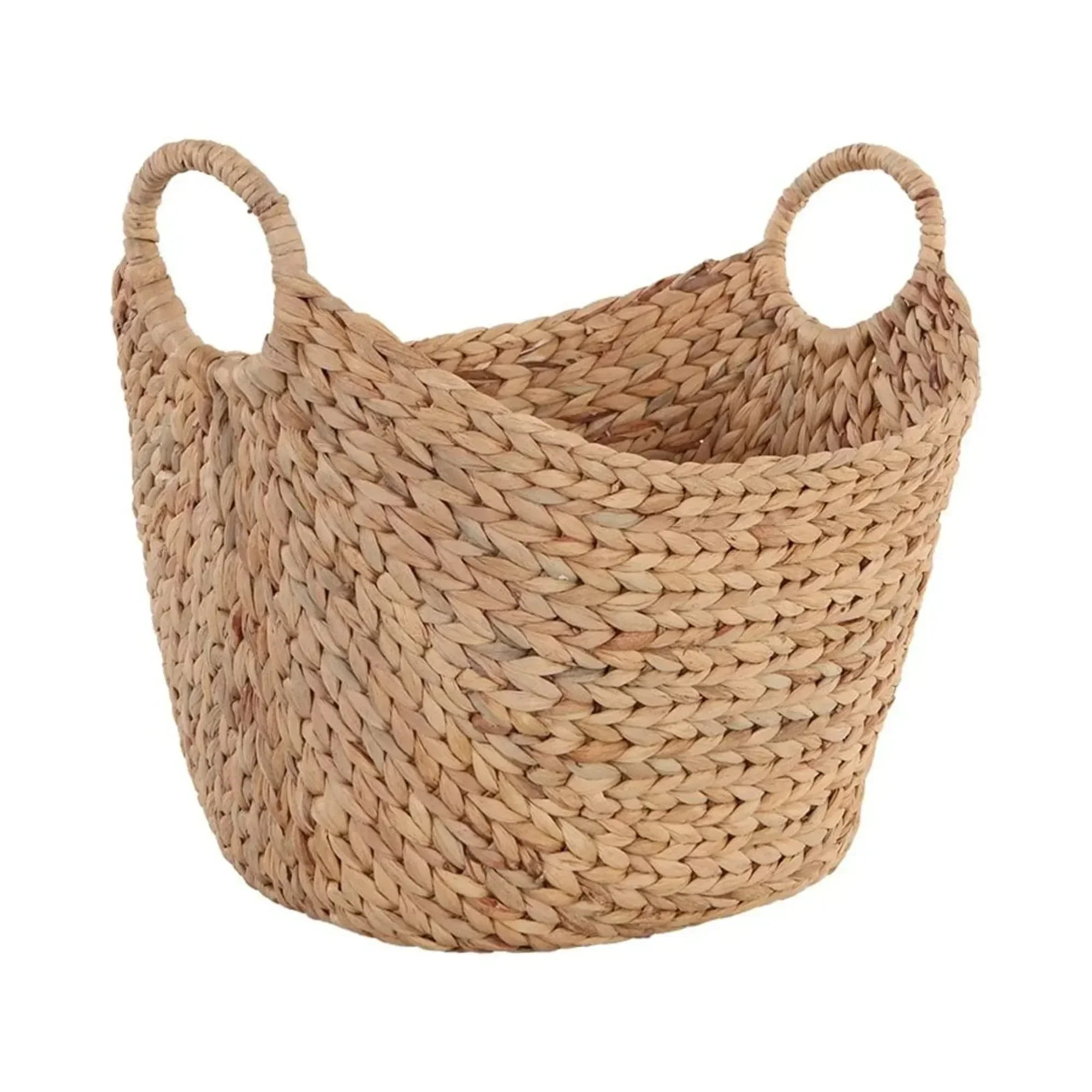 Extra Large Natural Water Hyacinth Storage Basket | Eco-Friendly Boat Shape for Blankets, Toys & Home Organization