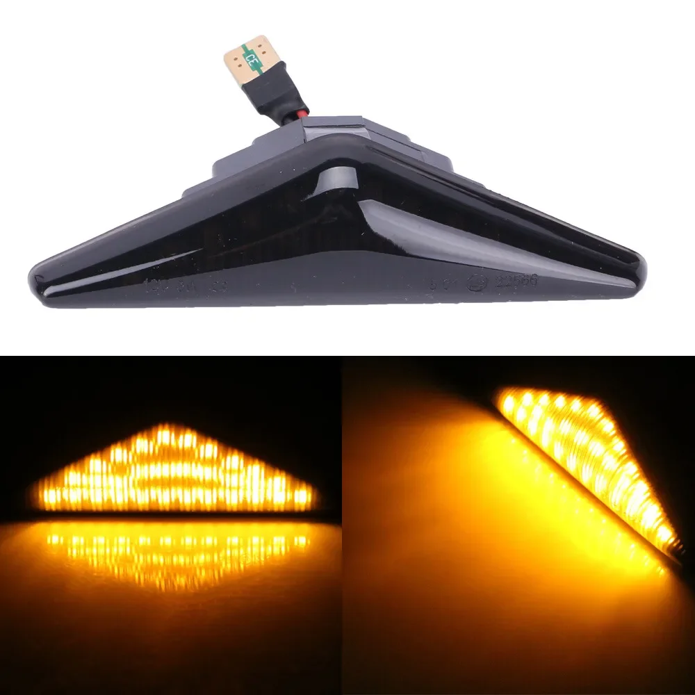 LED Side Indicator Guard Flasher Lights Compatible forFord Falcon FG XR6 XR8 G6E Turbo | Smoked Lens Dynamic Turn Signal Lamps