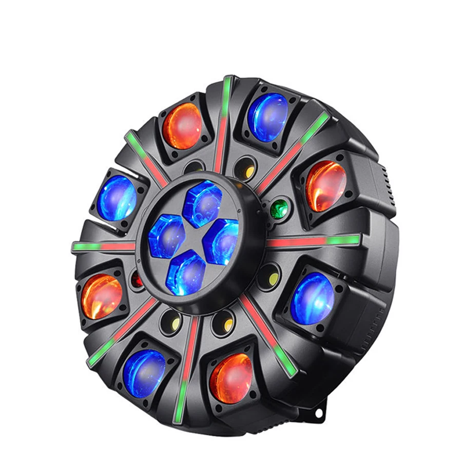 150W 8-Arm Beam Bühnenlicht 4-in-1 RGBW LED Effektlicht DMX512 Fernbedienung Geeignet für DJ-Partys Diskotheken KTVs Bühnenbeleuchtung