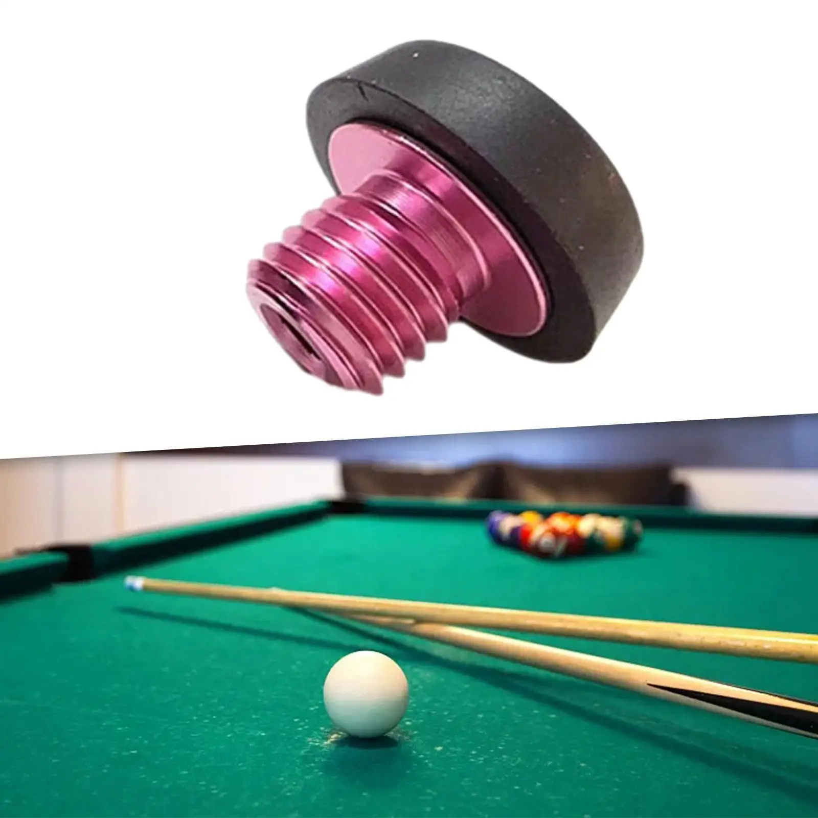 Billiards Cue Bottom Plug Billiards Accessories Portable Screw Type Billiard Cue Rubber Bumper for Enthusiast Beginners Players