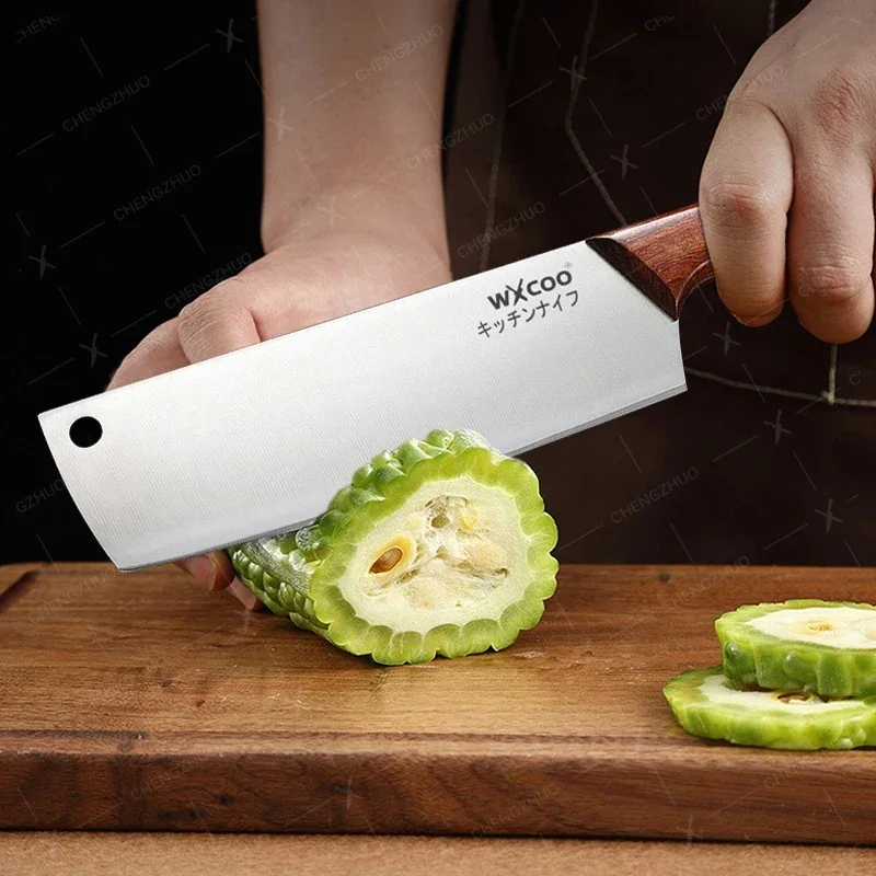 มีดเชฟมืออาชีพ 5Cr15Mov สแตนเลสปลาผลไม้มีด Butcher Meat Slice Cleaver มีดครัวของขวัญกล่อง