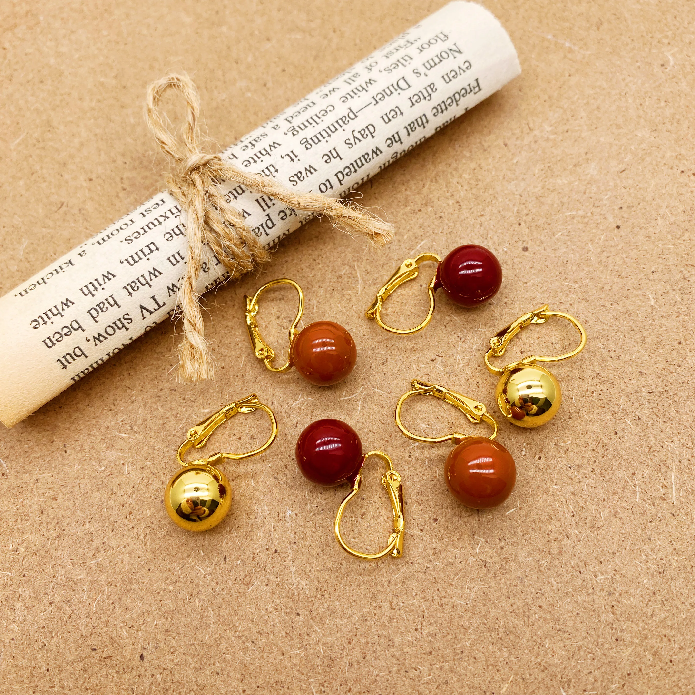 Korean Version of The Trend imple metal Round Earrings Elegant Personality Accessories